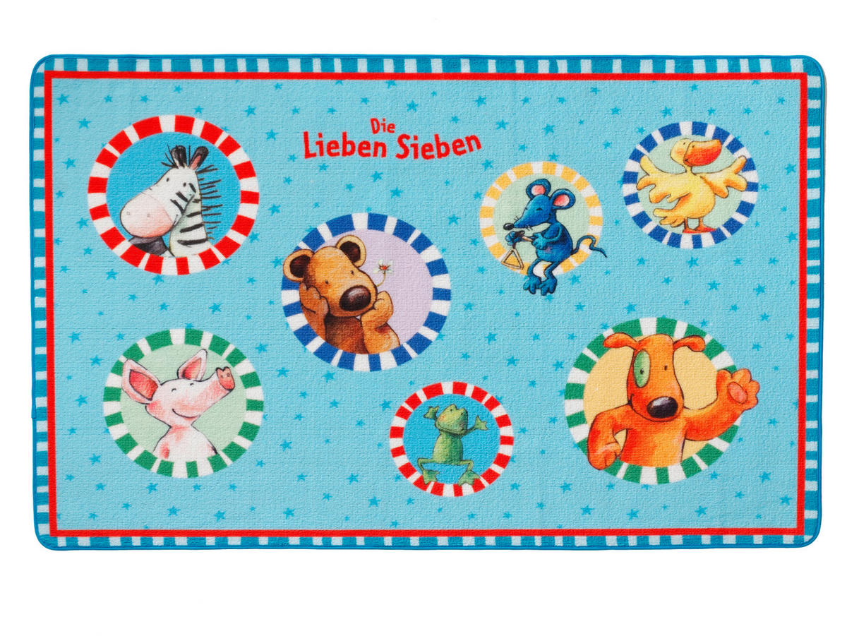 KINDERTEPPICH 100/160 cm Die Lieben Sieben  - Multicolor, Trend, Kunststoff/Textil (100/160cm)