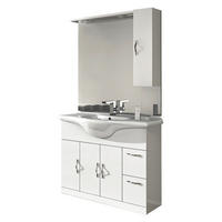 FÜRDŐSZOBABÚTOR - fehér, Basics, faalapú anyag/kerámia (105/190/33,5cm) - Welnova