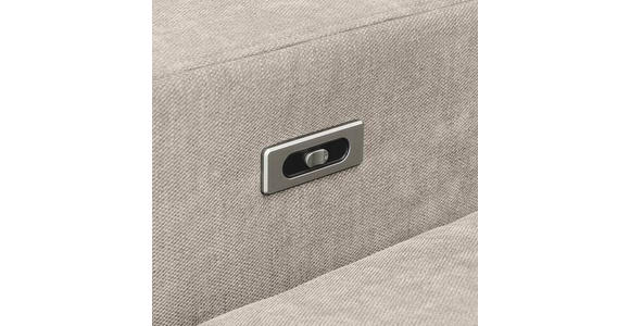 ECKSOFA in Chenille Naturfarben  - Schwarz/Naturfarben, KONVENTIONELL, Textil/Metall (264/178cm) - Hom`in