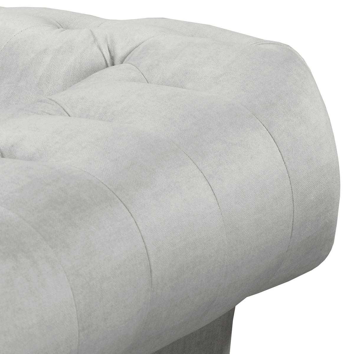 ECKSOFA Mikrofaser Hellgrau  - Hellgrau/Braun, Design, Holz/Textil (182/284cm) - P & B