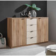 SIDEBOARD  in 140/89,5/38 cm  - Kaschmir/Eichefarben, Design, Holzwerkstoff/Metall (140/89,5/38cm) - Xora