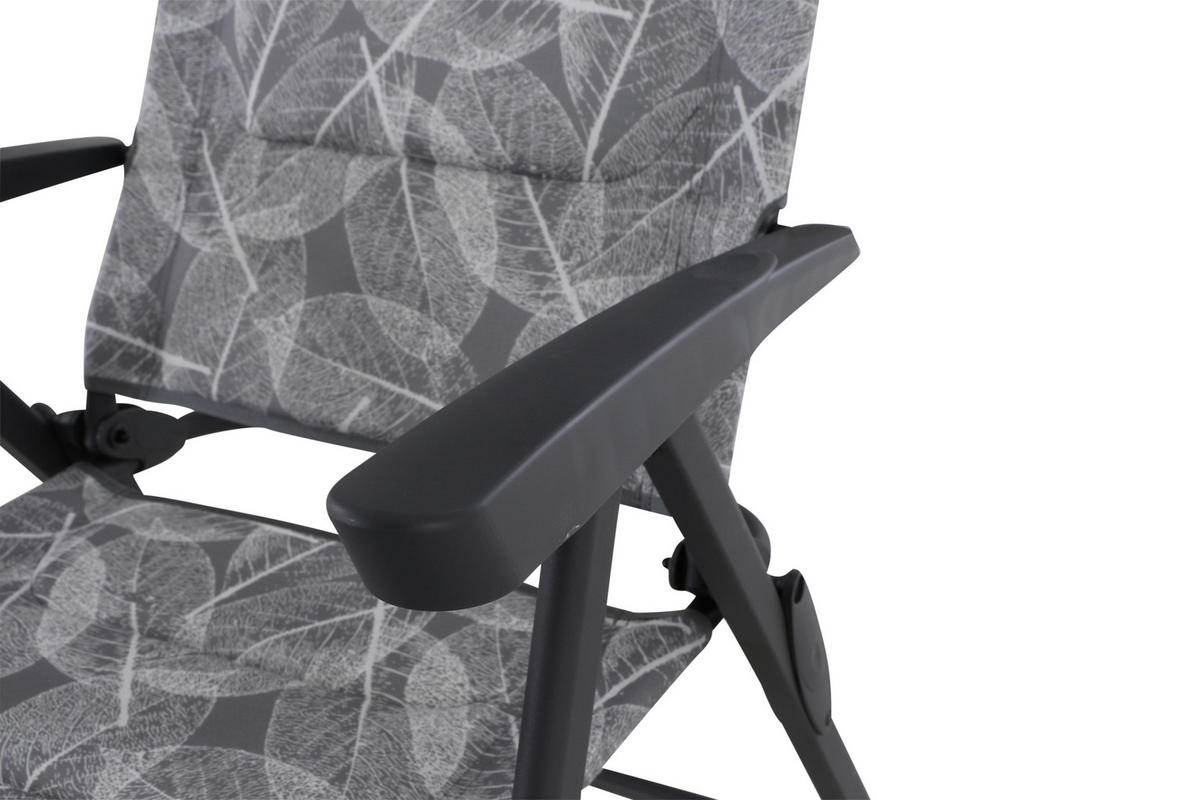 CAMPINGSESSEL - Anthrazit/Grau, KONVENTIONELL, Textil/Metall (61/121/68cm) - Siena Garden