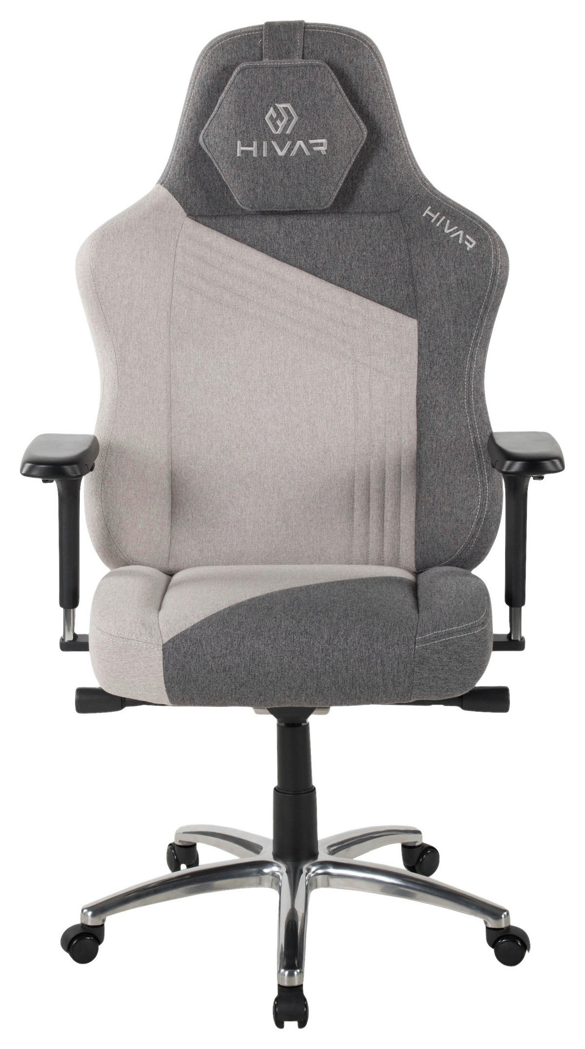 SKYLAR XL Ash Silver Silberfarben, Hellgrau, Anthrazit Metall, Textil   - Anthrazit/Silberfarben, LIFESTYLE, Textil/Metall (81/147/72cm) - HIVAR