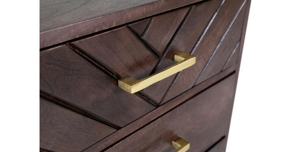KOMMODE in 45/60/33 cm - Goldfarben/Braun, Trend, Holz/Metall (45/60/33cm) - Landscape
