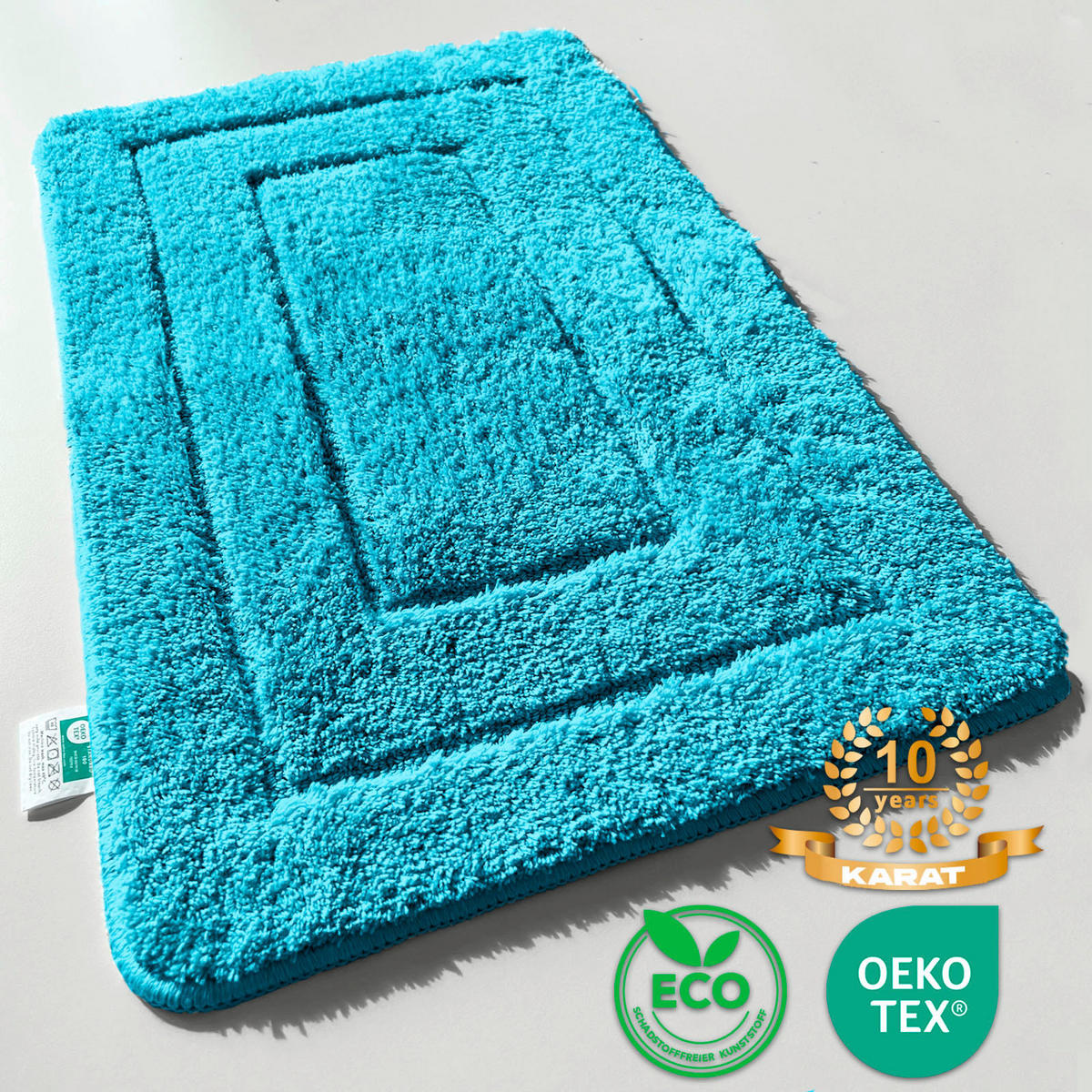 BADEMATTE Atlantis Türkis 60/100 cm  - Türkis, Basics, Kunststoff/Textil (60/100cm) - Floordirekt