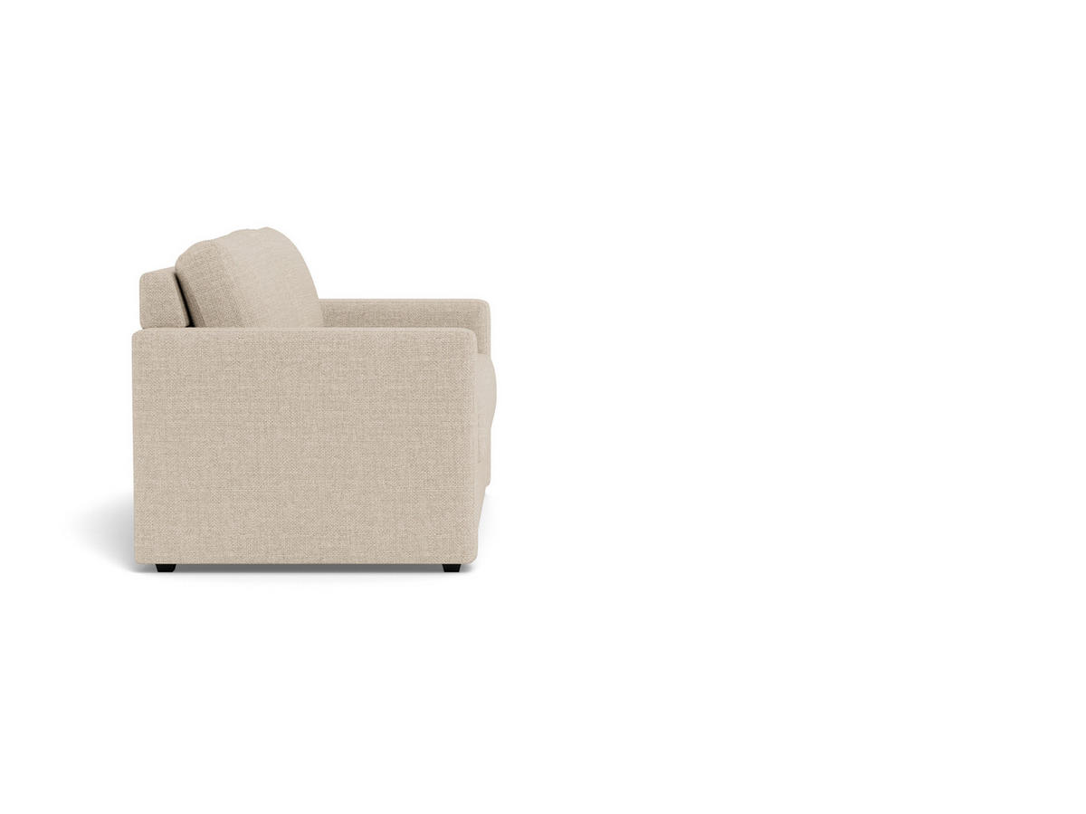 BÄDDSOFFA i struktur beige  - beige/svart, Modern, textil/plast (176/85/88cm) - Livetastic