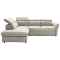 SEDEŽNA GARNITURA, velur krem barve, bež  - črna/krem barve, Design, umetna masa/tekstil (224/254cm) - Stylife