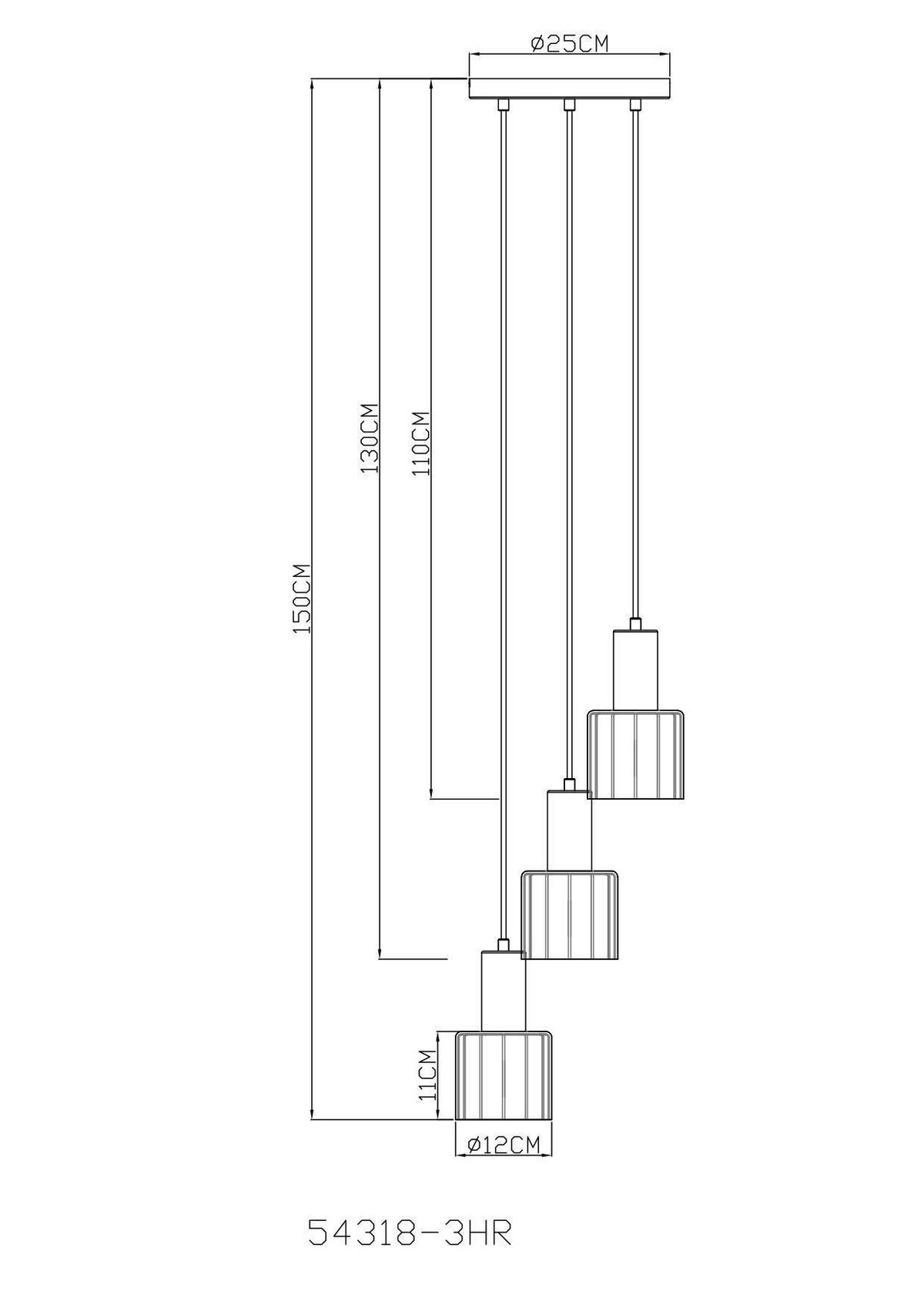 HÄNGELEUCHTE 28/150 cm  - Klar/Chromfarben, Design, Glas/Kunststoff (28/150cm) - Globo