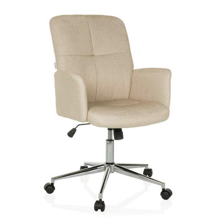DREHSTUHL Flachgewebe Beige  - Beige/Silberfarben, MODERN, Kunststoff/Textil (63/98 - 108/67cm) - MID.YOU