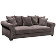 SCHLAFSOFA mit Stoffauswahl, Liegefunktion, Rücken echt Cord Braun - Schwarz/Braun, KONVENTIONELL, Kunststoff/Textil (250/95/125cm) - Hom`in