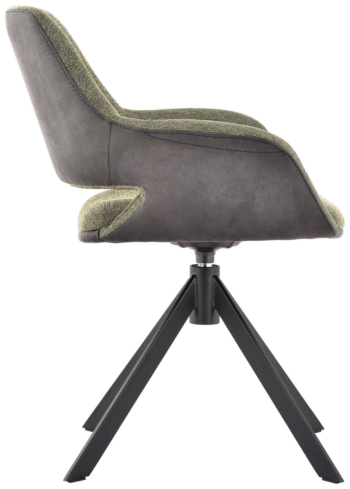 CHAISE ACCOUDOIRS  in Eisen Mikrofaser, Leinenoptik  - Dunkelgrau/Schwarz, Design, Textil/Metall (66/83,5/62,5cm) - Novel