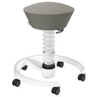 BÜROHOCKER 55/45,66/55 cm  - Weiß/Grau, Basics, Kunststoff/Textil (55/45,66/55cm) - Aeris