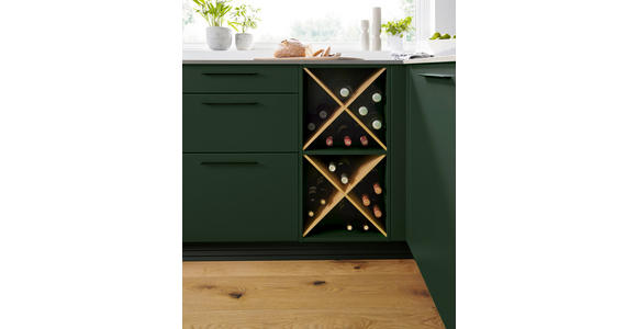 EINBAUKÜCHE   - Dunkelgrün, Design, Holzwerkstoff - Novel