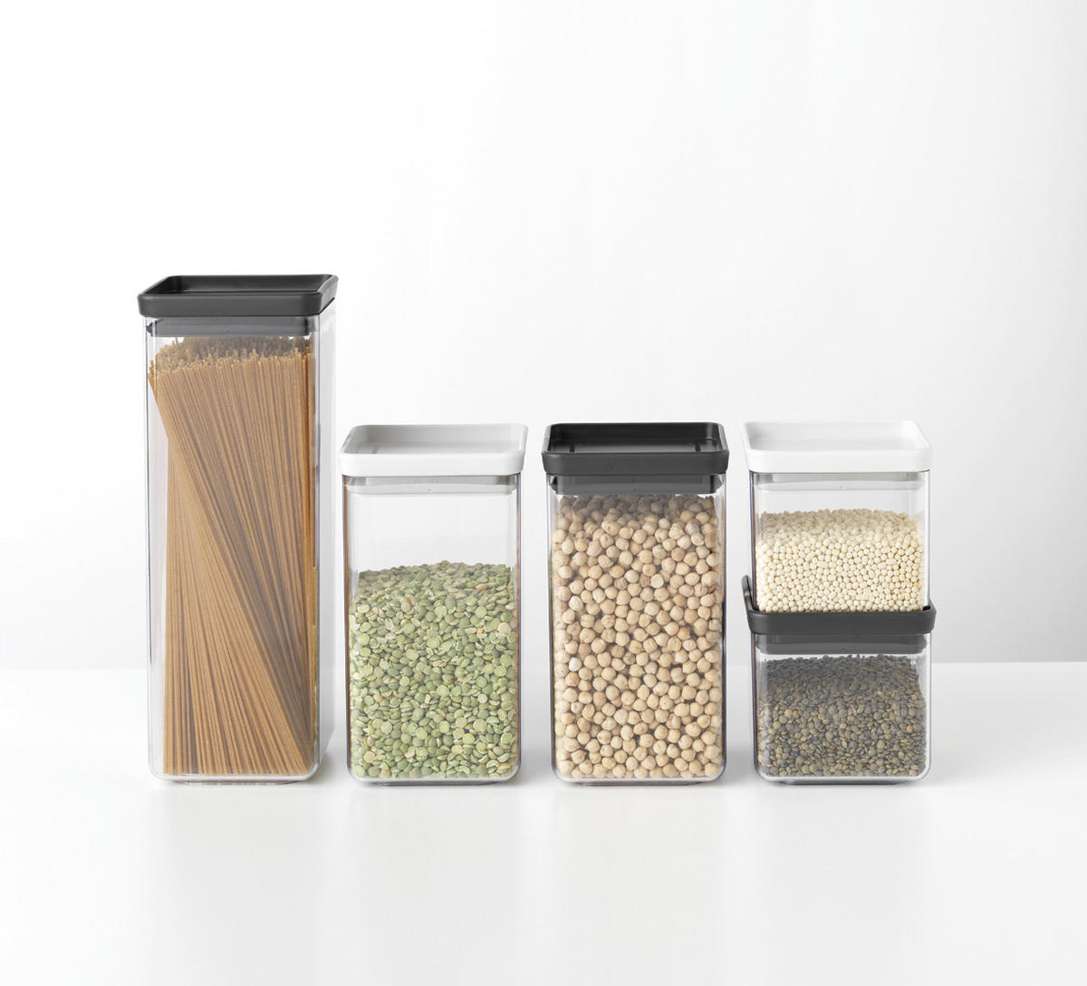 DÓZA NA POTRAVINY - průhledné/světle šedá, Design, plast (11/20/11cm) - Brabantia