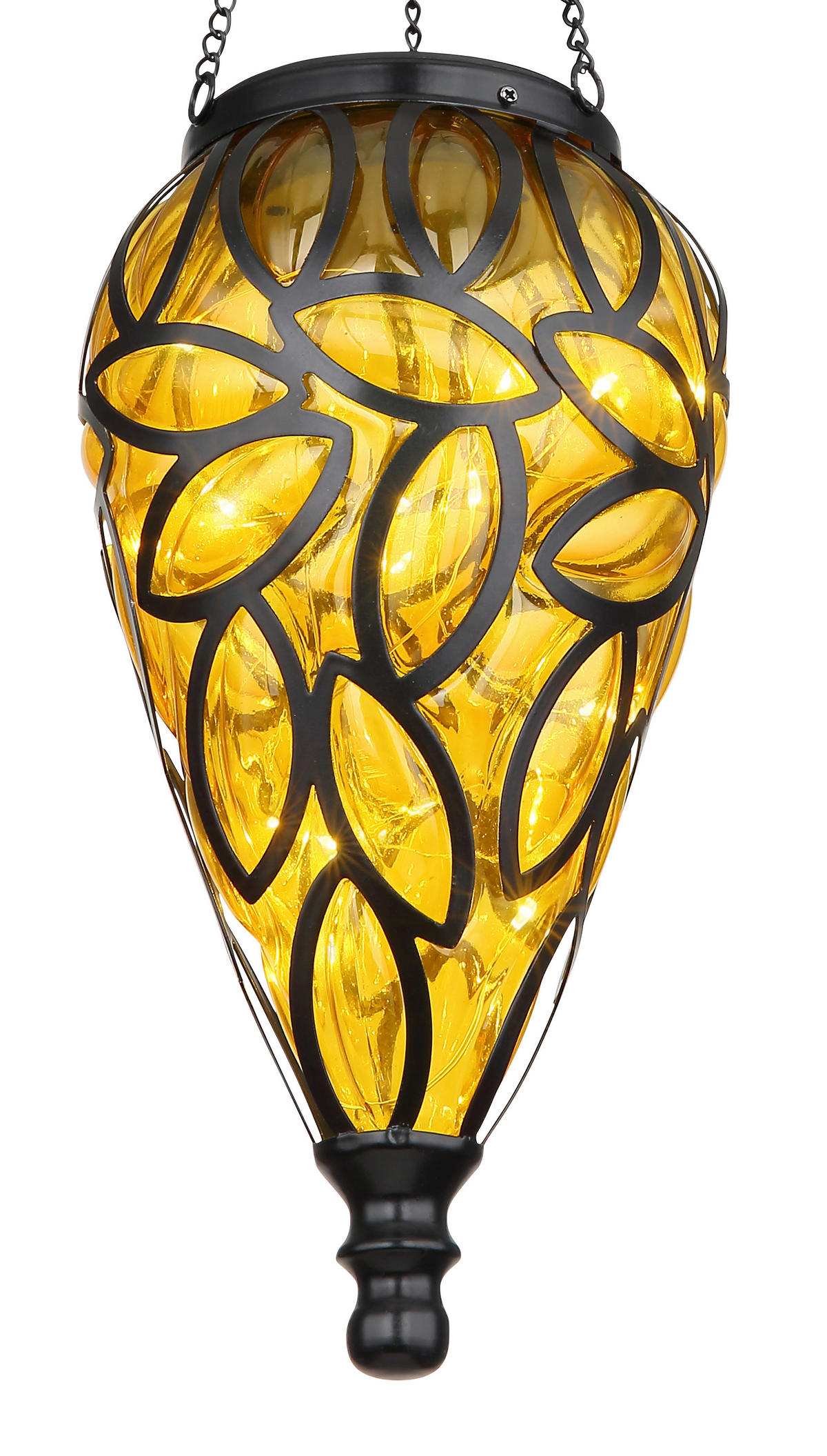 SOLARLEUCHTE - Schwarz/Orange, Basics, Kunststoff/Metall (13,5/50cm) - Globo