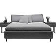 POLSTERBETT Anthrazit 180/200 cm  - Anthrazit/Schwarz, Design, Textil/Metall (180/200cm) - Johann Jakob