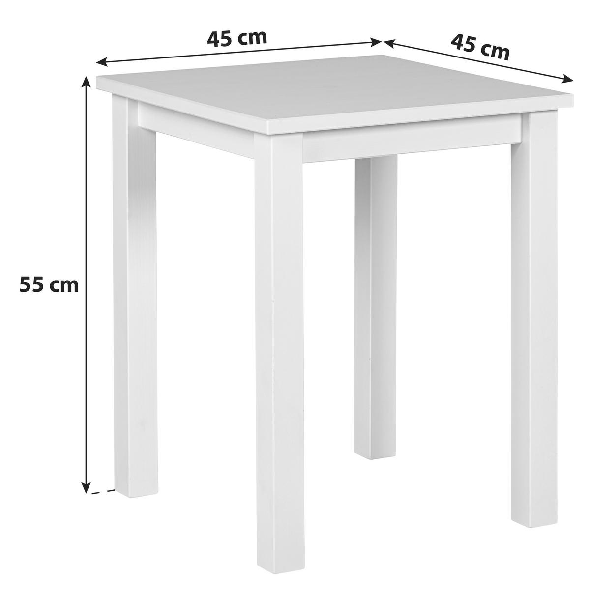 SIDOBORD i trä 45/45/55 cm  - vit, Basics, trä (45/45/55cm) - MID.YOU