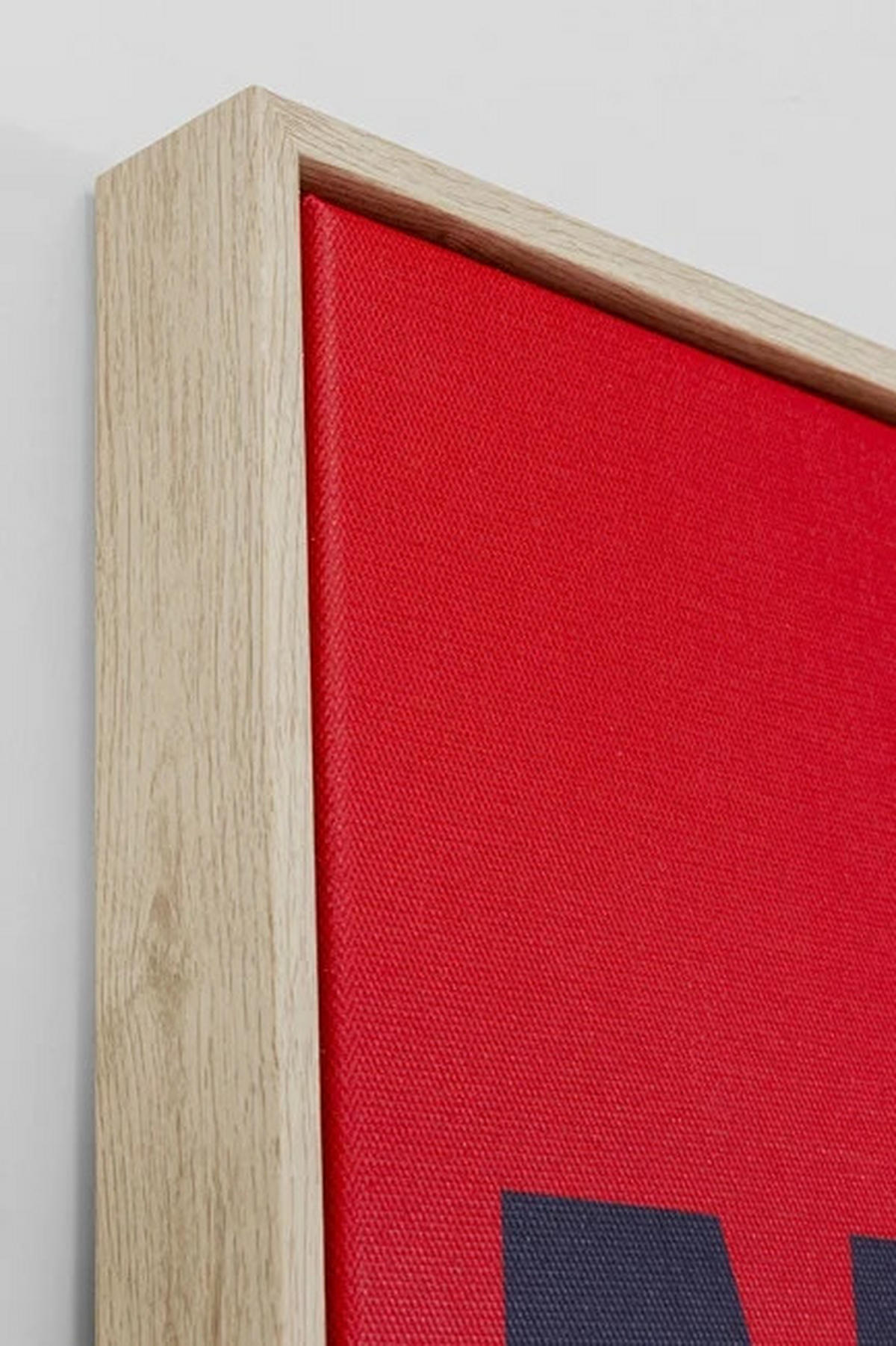 BILD Text  - Beige/Rot, Trend, Papier/Kunststoff (80/80/5cm) - Kare-Design