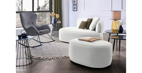 RÉCAMIERE  in Bouclé Sandfarben, Olivgrün  - Sandfarben/Schwarz, MODERN, Kunststoff/Textil (166/86/105cm) - Hom`in