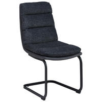 SCHWINGSTUHL  in Eisen Webstoff  - Anthrazit/Schwarz, MODERN, Textil/Metall (45/91.5/62cm) - Livetastic