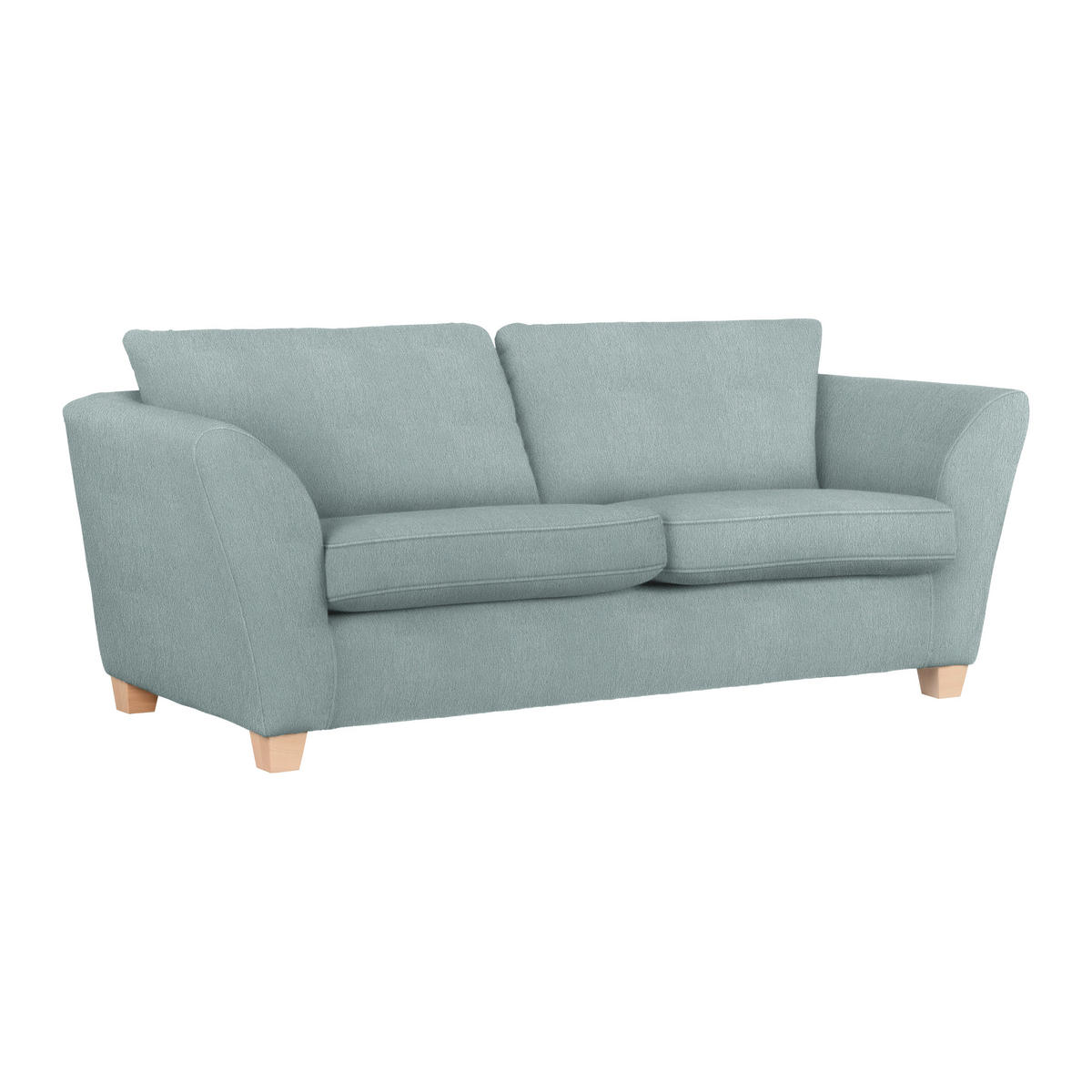 3-SITS SOFFA i chenille petrol  - petrol/naturfärgad, trä/textil (216/70-85/95cm) - MID.YOU