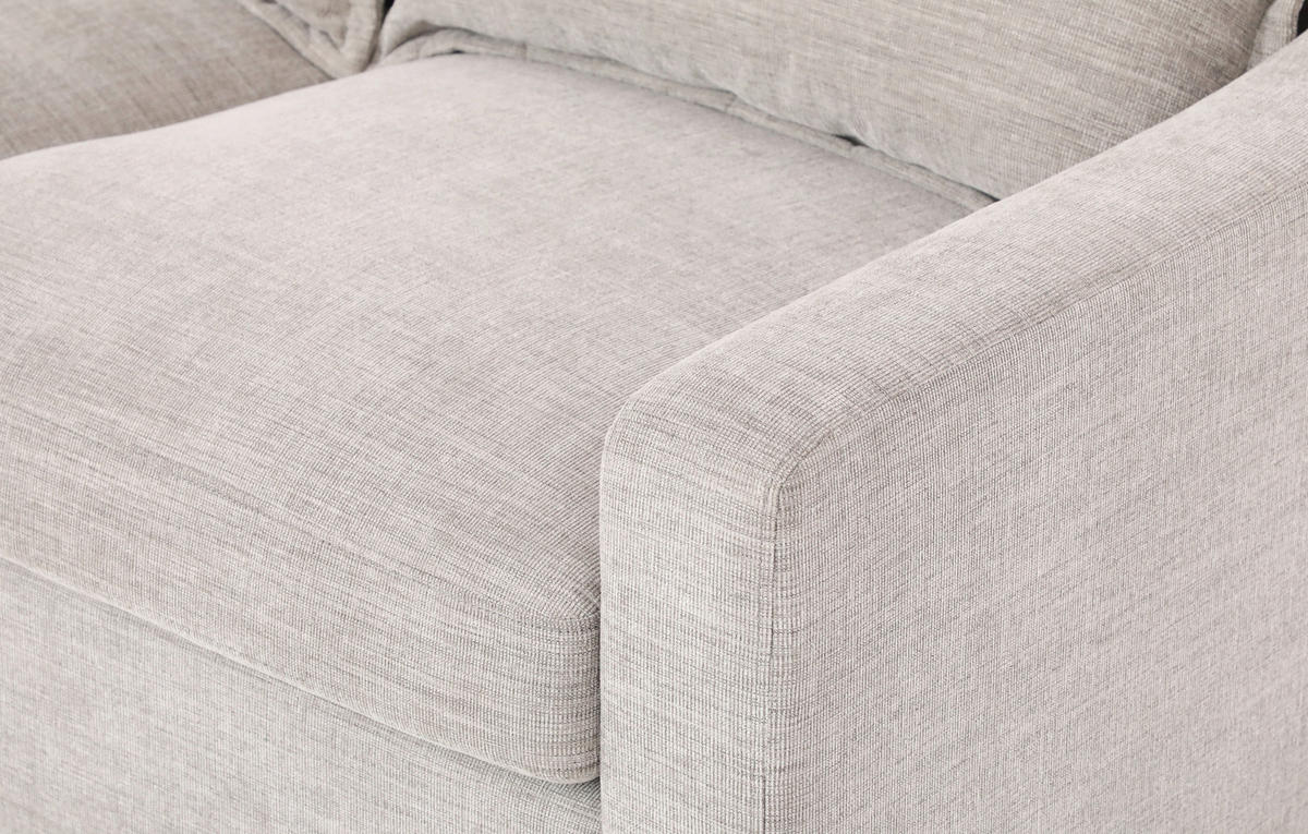 DVOJMIESTNA POHOVKA, textil, sivobéžová - hnedá/sivobéžová, Modern, drevo/textil (180/93/97cm) - MID.YOU