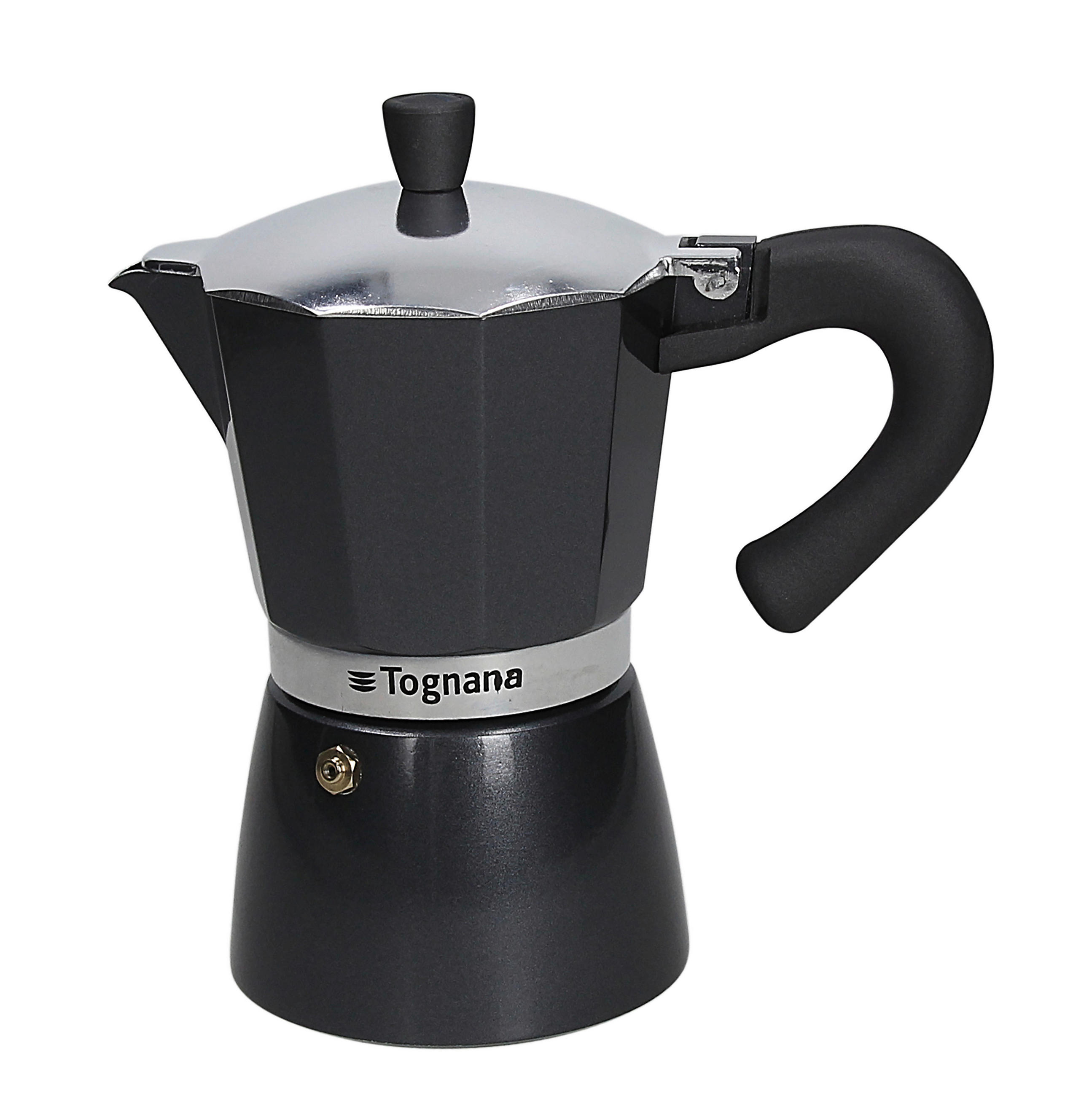 POSUDA ZA PRIPREMANJE KAVE  - tamno siva, Basics, metal/plastika (10.5/18/19.5cm) - Tognana