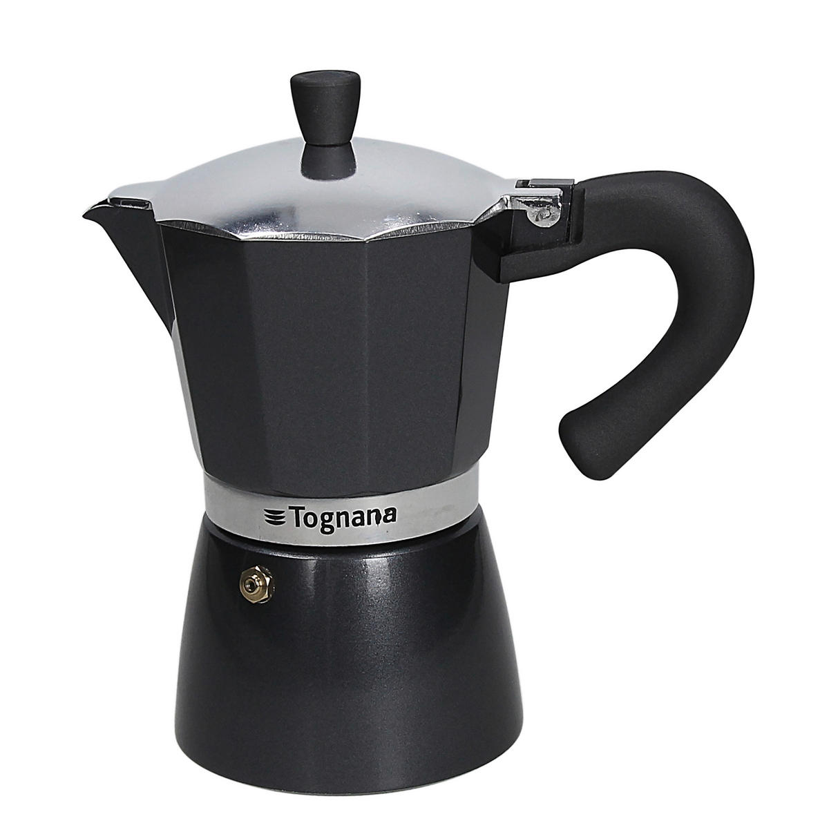 POSUDA ZA PRIPREMANJE KAVE  - tamno siva, Basics, metal/plastika (10.5/18/19.5cm) - Tognana