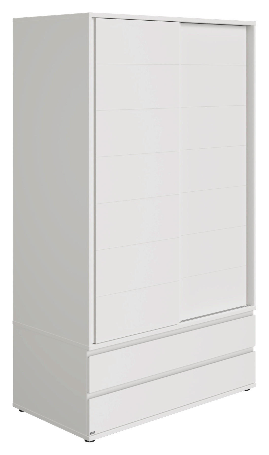 KLEIDERSCHRANK 2-türig Weiß  - Weiß, Design, Holzwerkstoff (123,5/206,8/62,6cm) - Paidi