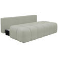 BOXSPRINGSOFA in Chenille Greige  - Greige/Schwarz, MODERN, Kunststoff/Textil (210/72/105cm) - Cantus