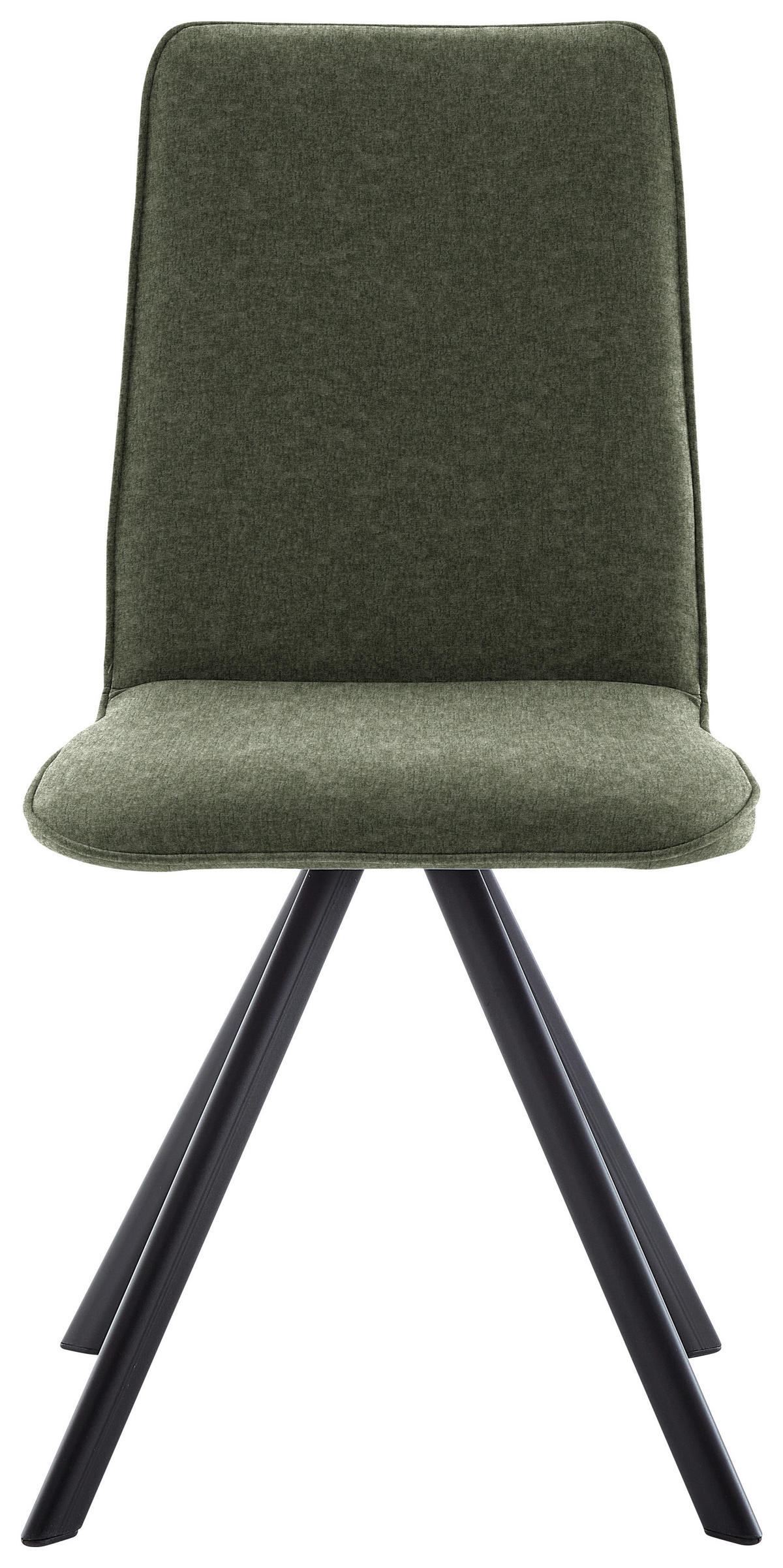 STUHL  in Eisen Flachgewebe  - Schwarz/Grün, Design, Textil/Metall (48/93/60cm) - Cantus