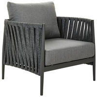 LOUNGESESSEL Anthrazit Aluminium  - Anthrazit, Design, Textil/Metall (91/68/81cm) - Amatio