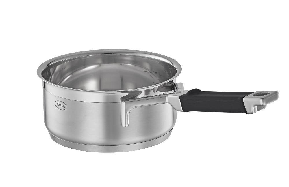 KASSEROLLE Silence Pro 1,4 L  - Edelstahlfarben, Basics, Metall (35/17,5/9cm) - Rösle