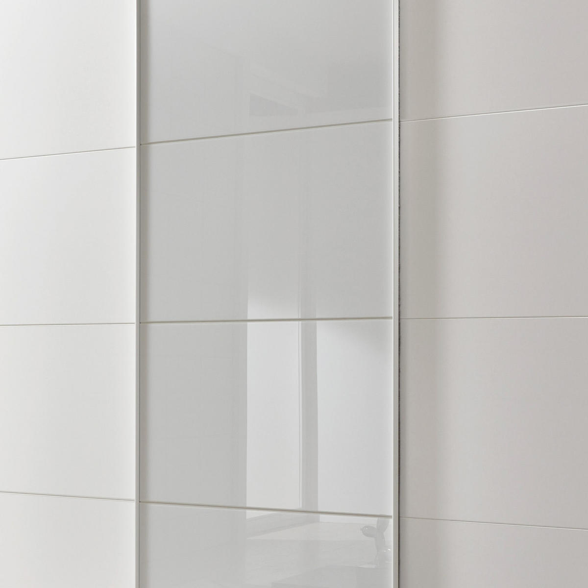 GARDEROB MED SKJUTDÖRRAR 270/210/65 cm 3-dörrar - vit/vit högglans, Basics, metall/trämaterial (270/210/65cm) - Livetastic