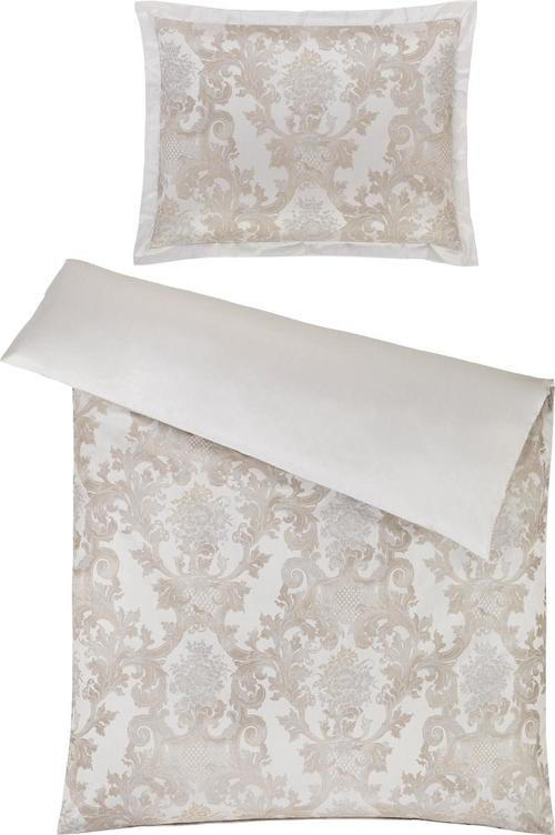 Curt Bauer OBOJSTRANNÁ POSTEĽNÁ BIELIZEŇ, žakár, strieborná, 140/200 cm