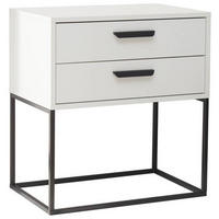 NOĆNI STOČIĆ crna, bela  - bela/crna, Moderno, metal/pločasti materijal (60/65/38,5cm) - Livetastic