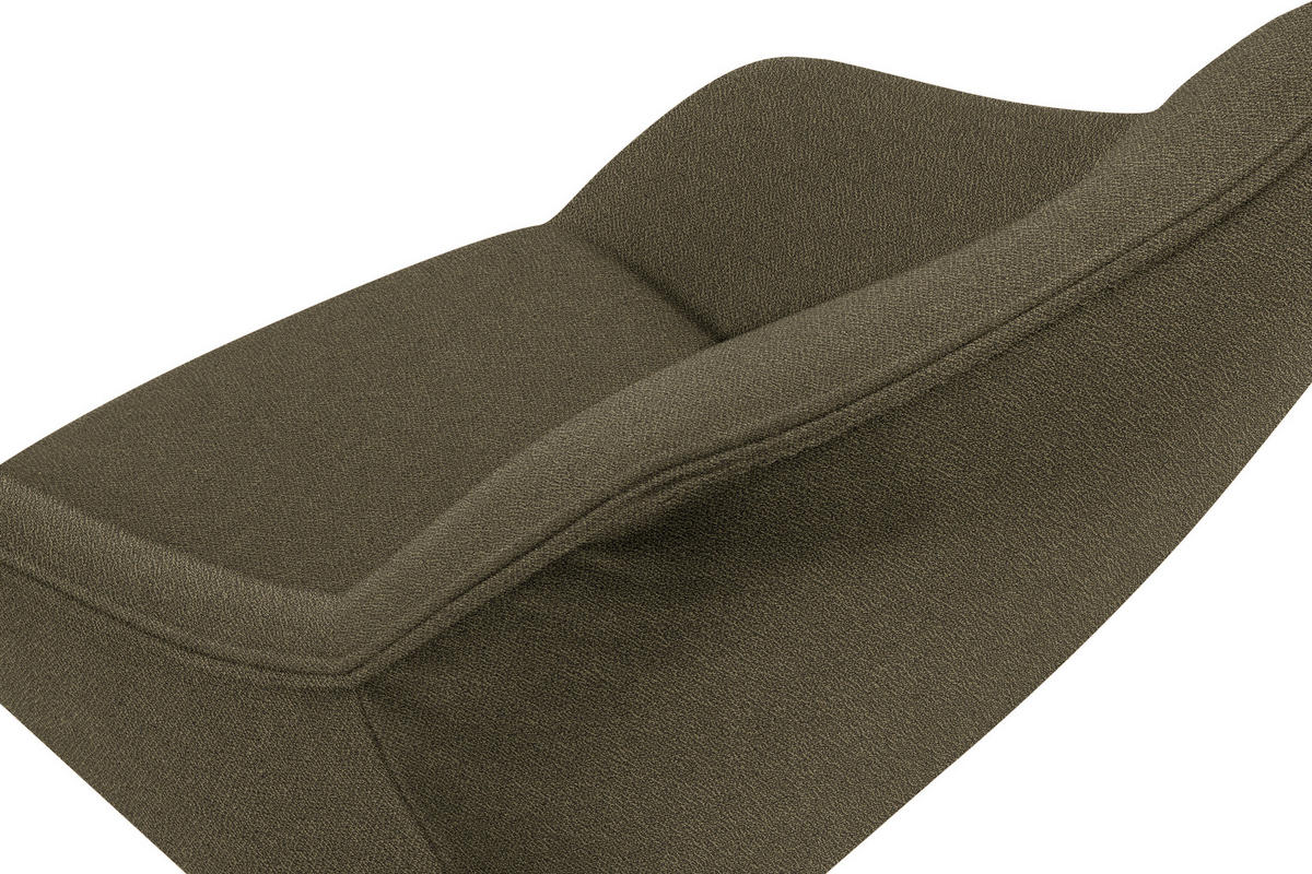 ARMLEHNSTUHL  in Nickel Flachgewebe  - Schwarz/Olivgrün, Design, Textil/Metall (60/84/67cm) - Koinor