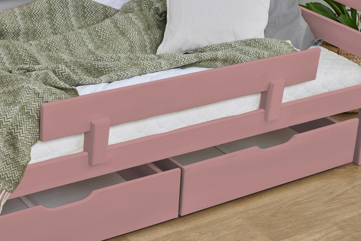 BETTSCHUTZGITTER  - Rosa, MODERN, Holz (100/22,5/4cm) - MID.YOU