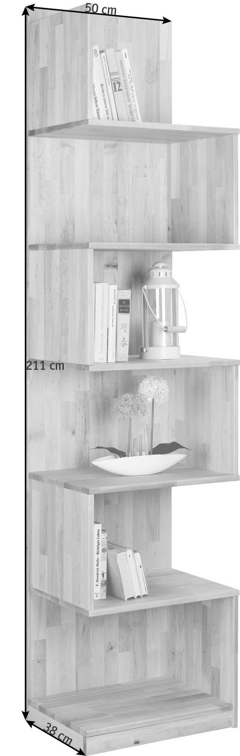 REGAL  50/211/38 cm Erlefarben  - Erlefarben, Natur, Holz (50/211/38cm) - Linea Natura
