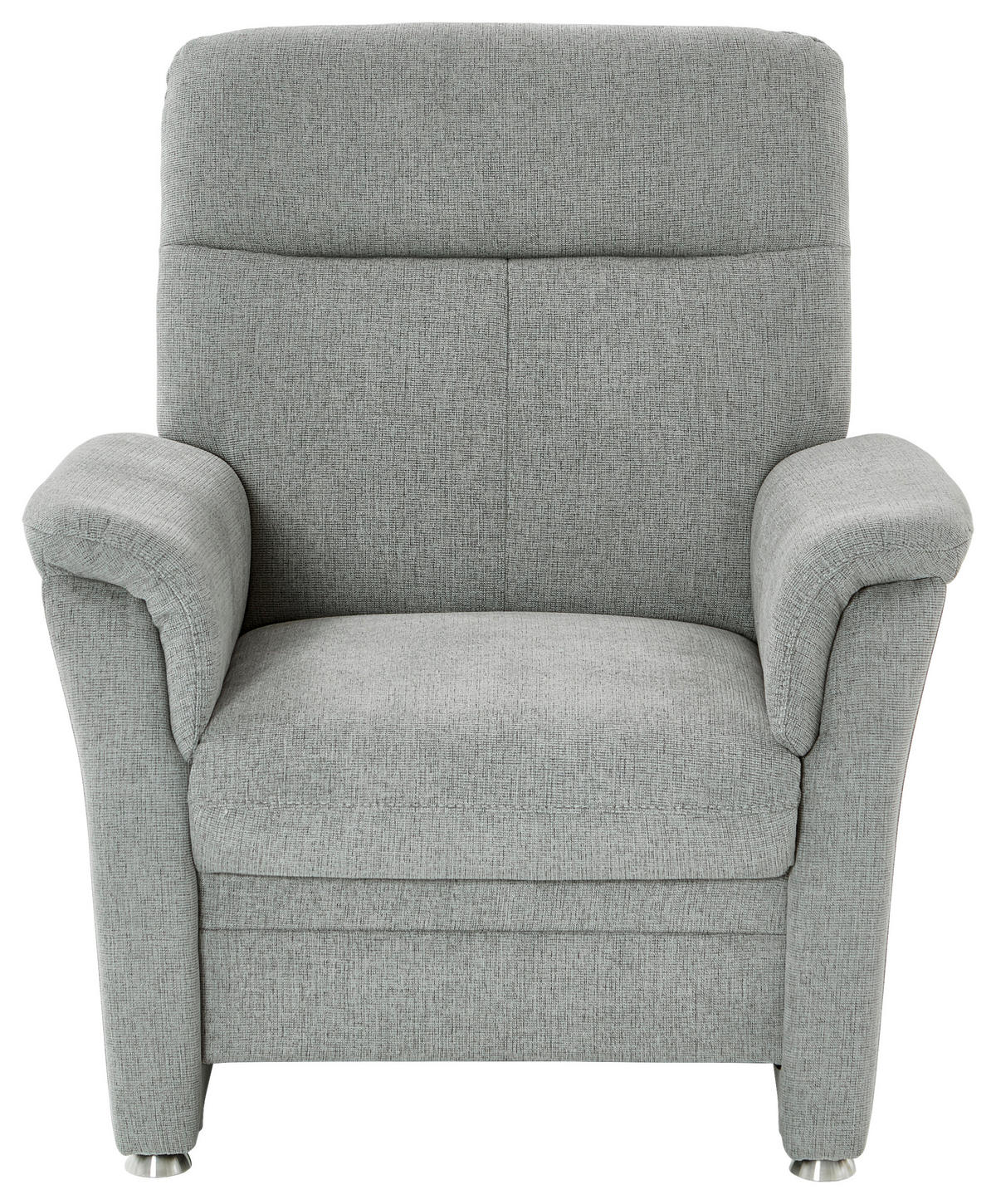 SESSEL in Flachgewebe Grau  - Alufarben/Grau, KONVENTIONELL, Textil/Metall (90/100/89cm) - Beldomo Comfort