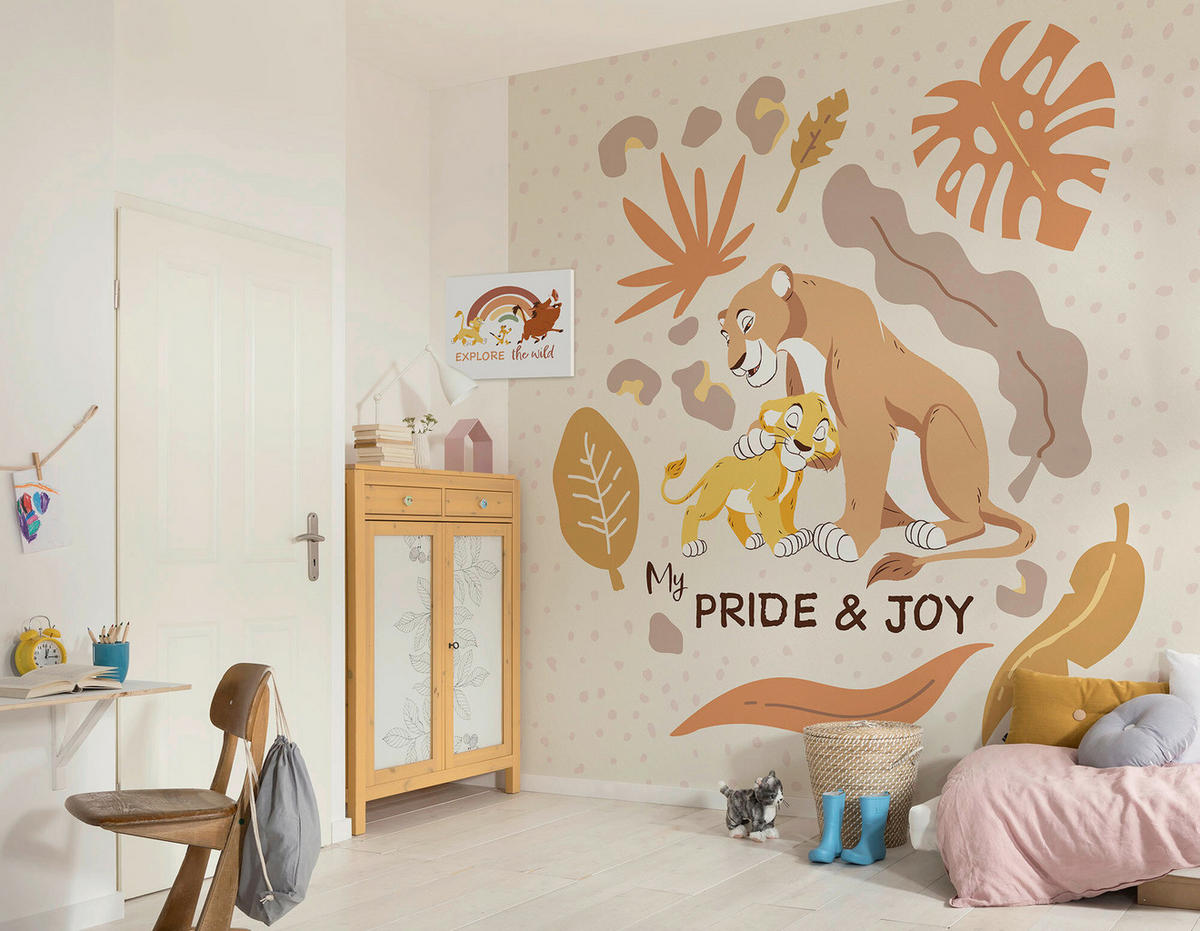 FOTOTAPETE THE LION KING MY PRIDE AND JOY  - Braun, Design, Textil (250/250cm) - Disney