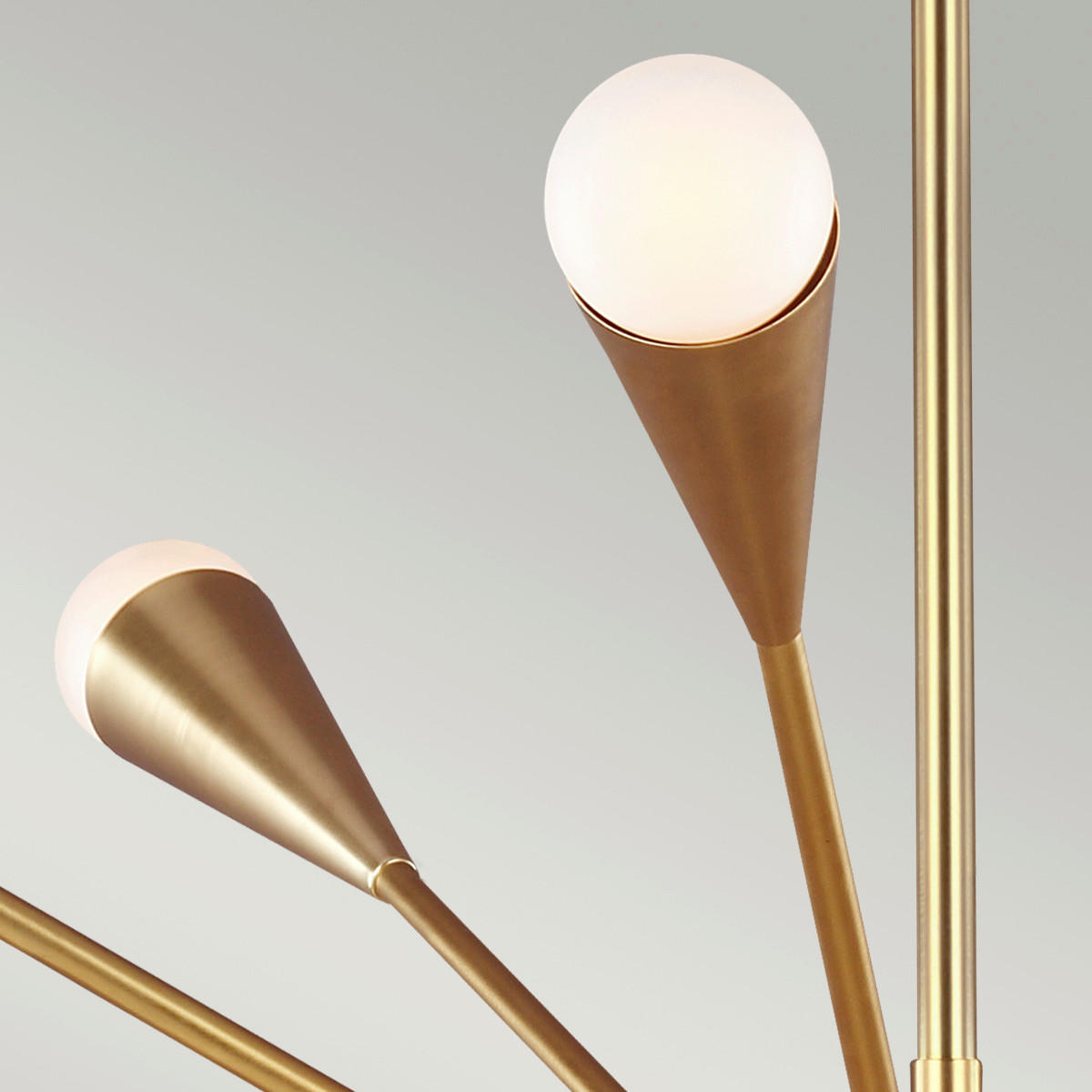KRONLEUCHTER 70.5/47.7 cm    - Messingfarben, Konventionell, Glas/Metall (70.5/47.7cm) - Elstead Lighting
