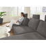 WOHNLANDSCHAFT - Alufarben/Braun, Design, Textil/Metall (184/316cm) - Beldomo System