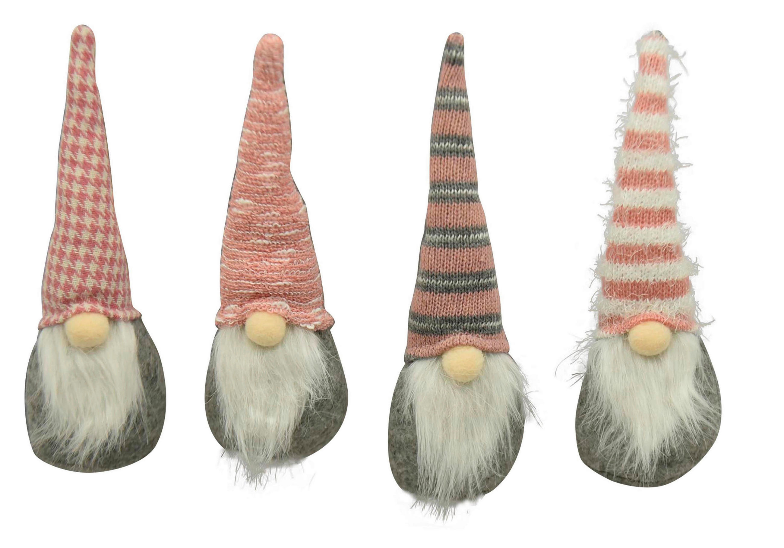 Spiriduș Xmassale - roz aprins/alb, Lifestyle, textil (9cm) - X-Mas