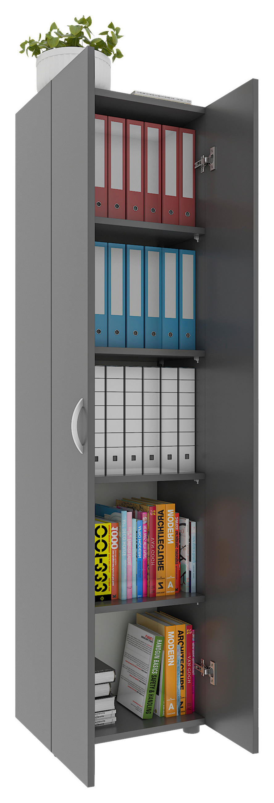 AKTENSCHRANK 49/178/34 cm  - Anthrazit, Modern, Holzwerkstoff (49/178/34cm) - MID.YOU