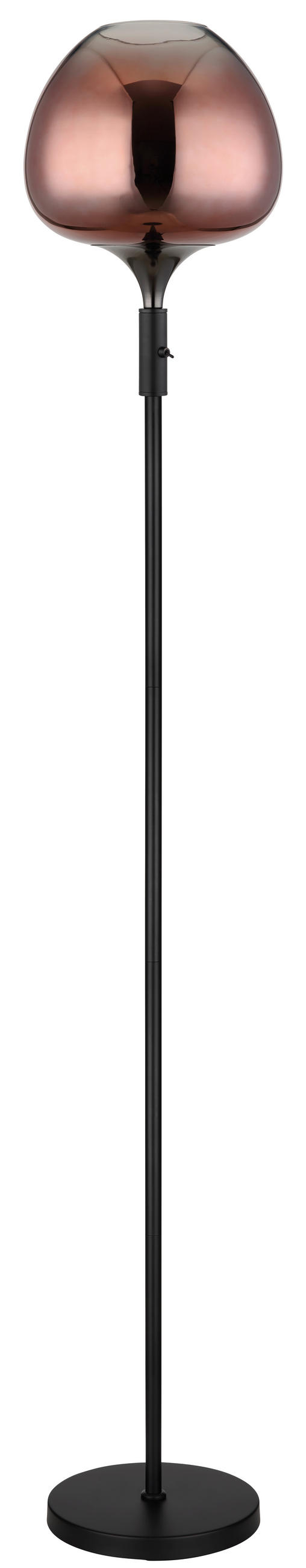 STEHLEUCHTE - Klar/Chromfarben, Basics, Glas/Metall (29/165cm) - Globo