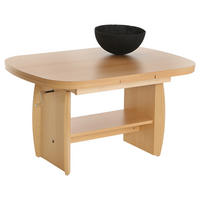 COUCHTISCH oval Buchefarben  - Buchefarben, Basics, Holzwerkstoff (90 - 142/52 - 62/68cm) - MID.YOU