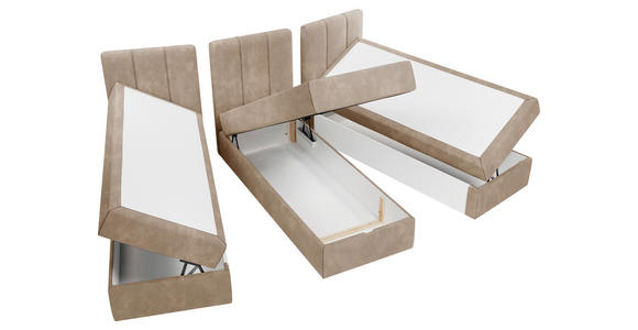 FAMILIENBETT - Schwarz/Braun, Design, Holzwerkstoff/Kunststoff (270/200cm) - Esposa