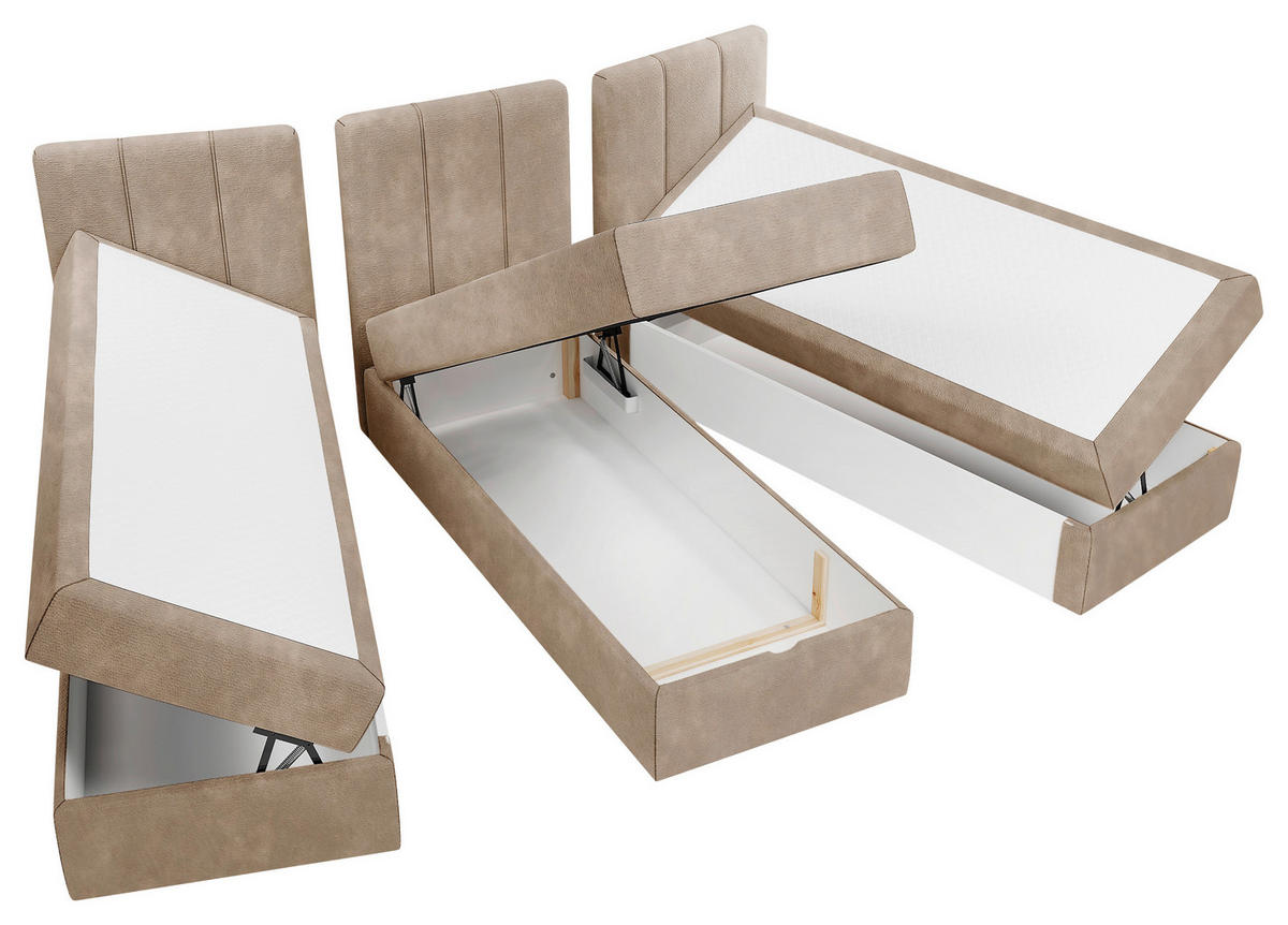 FAMILIENBETT - Schwarz/Braun, Design, Holzwerkstoff/Kunststoff (270/200cm) - Esposa