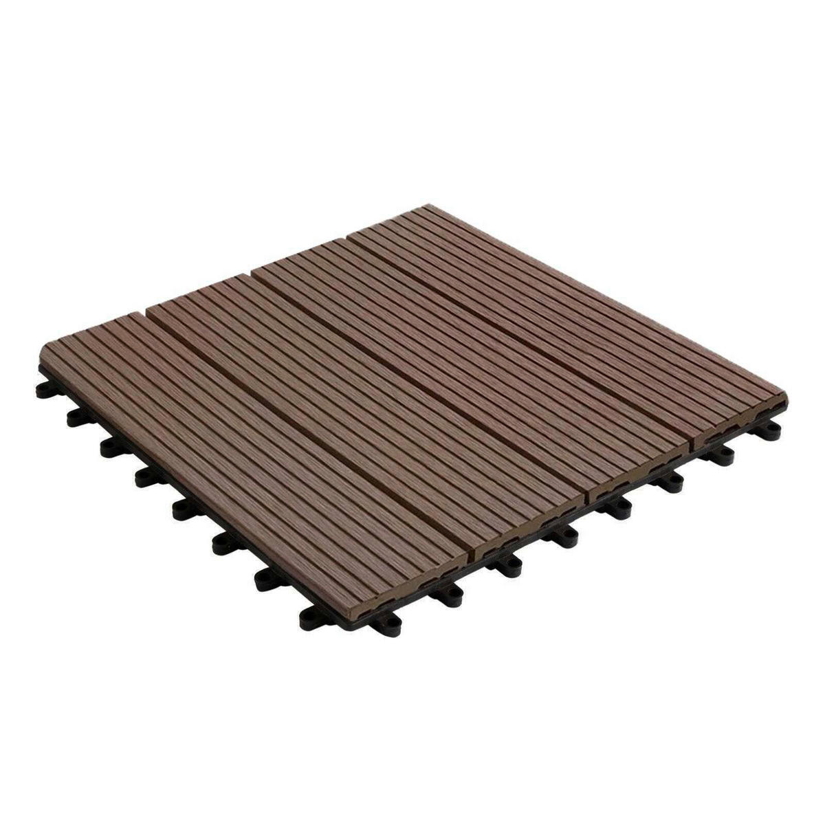 TERRASSENFLIESE 30/30 cm WPC Royal  - Dunkelbraun, MODERN, Holzwerkstoff (30/30cm) - Floordirekt